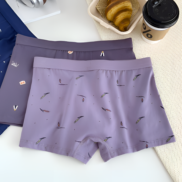 晶采纯棉男士男款大码男生青少年平角短裤男男款吸湿内裤纯棉内裤