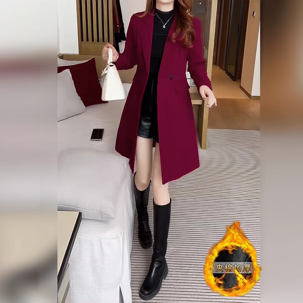 雅鹿风衣外套中长款2025年春秋冬季新款时尚收腰小个子大衣