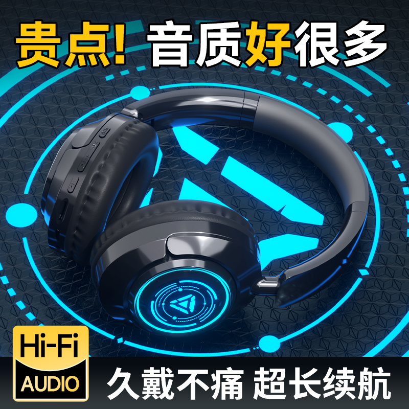 2025新款头戴式蓝牙耳机无线耳麦高音质超长续航运动手机电脑通用