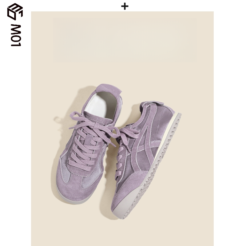 M01紫色德训鞋女2025新款春秋复古阿甘鞋子内超火运动休闲鞋潮流