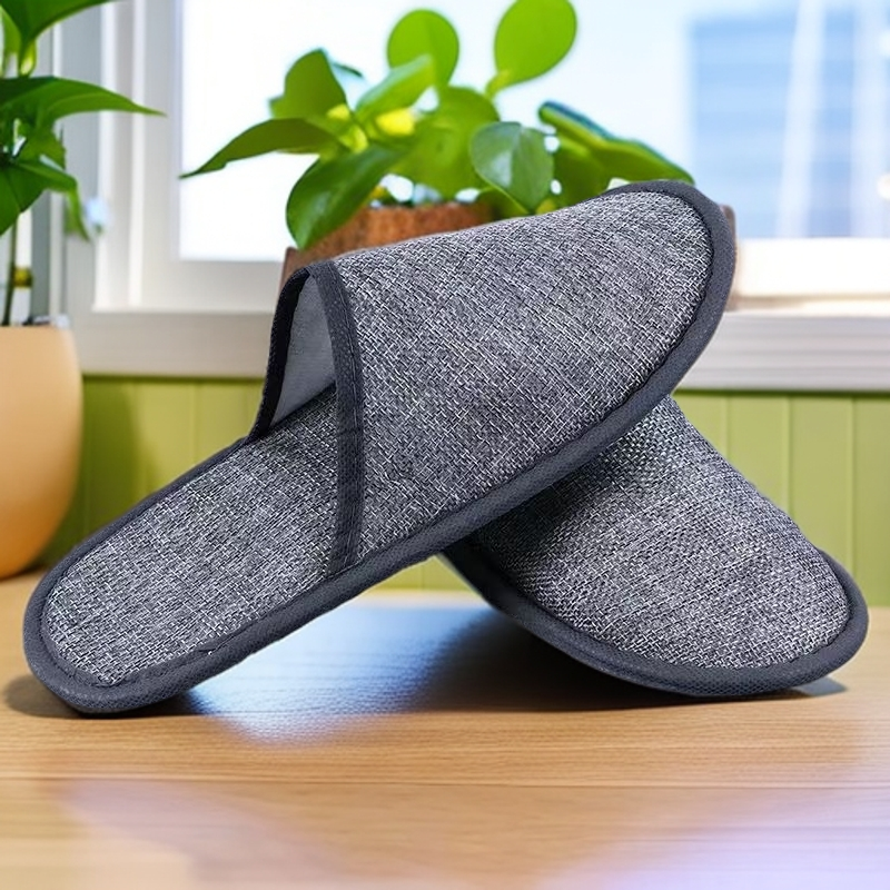 酒店一次性亚麻拖鞋待客加厚防滑透气宾馆民宿家用旅游必备美容院