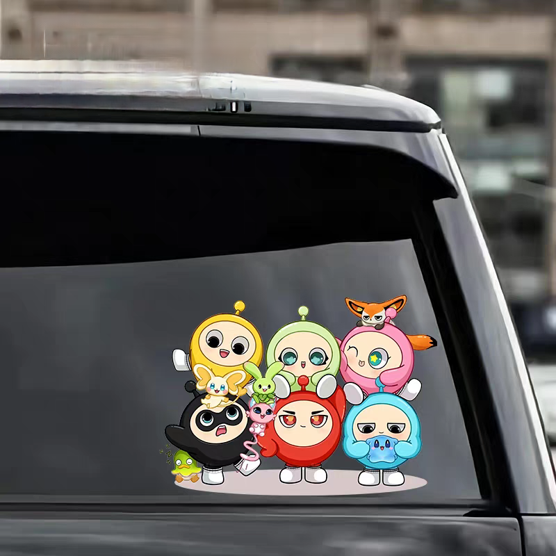 新款蛋仔派对车贴拉花汽车贴纸个性创意装饰贴画遮挡划痕贴画