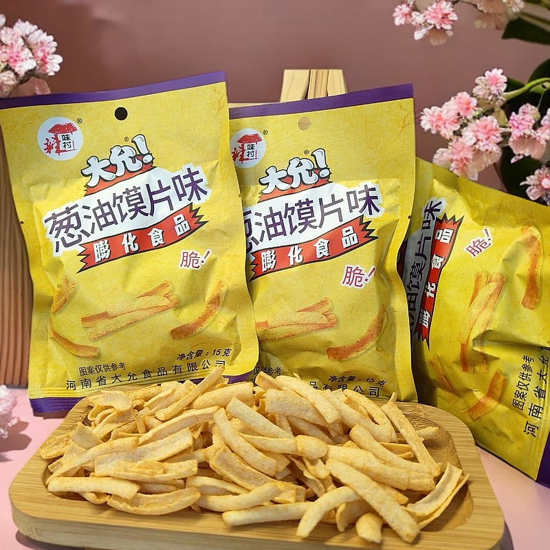 辣味村 童年回忆 大允葱油馍片香酥薄脆休闲零食