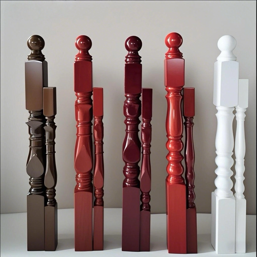 单支样品费【包邮包安装】八角柱橡木实木梯楼梯扶手公寓楼家用楼梯