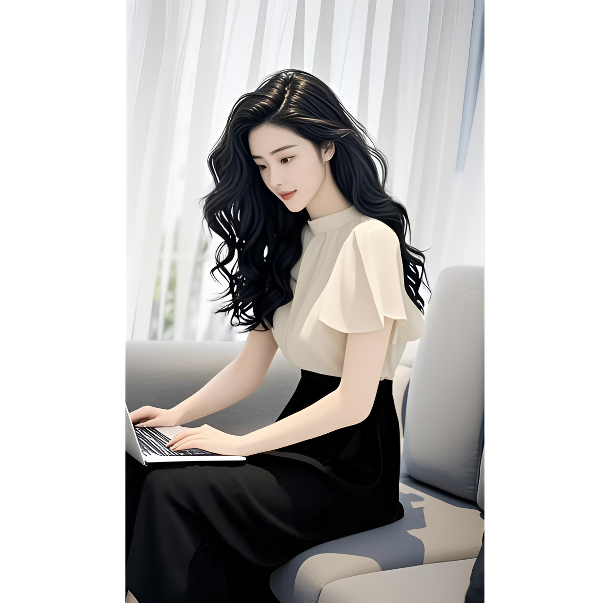 温柔杏色独特气质上衣女夏季设计感小众优雅小衫洋气高级感千金风