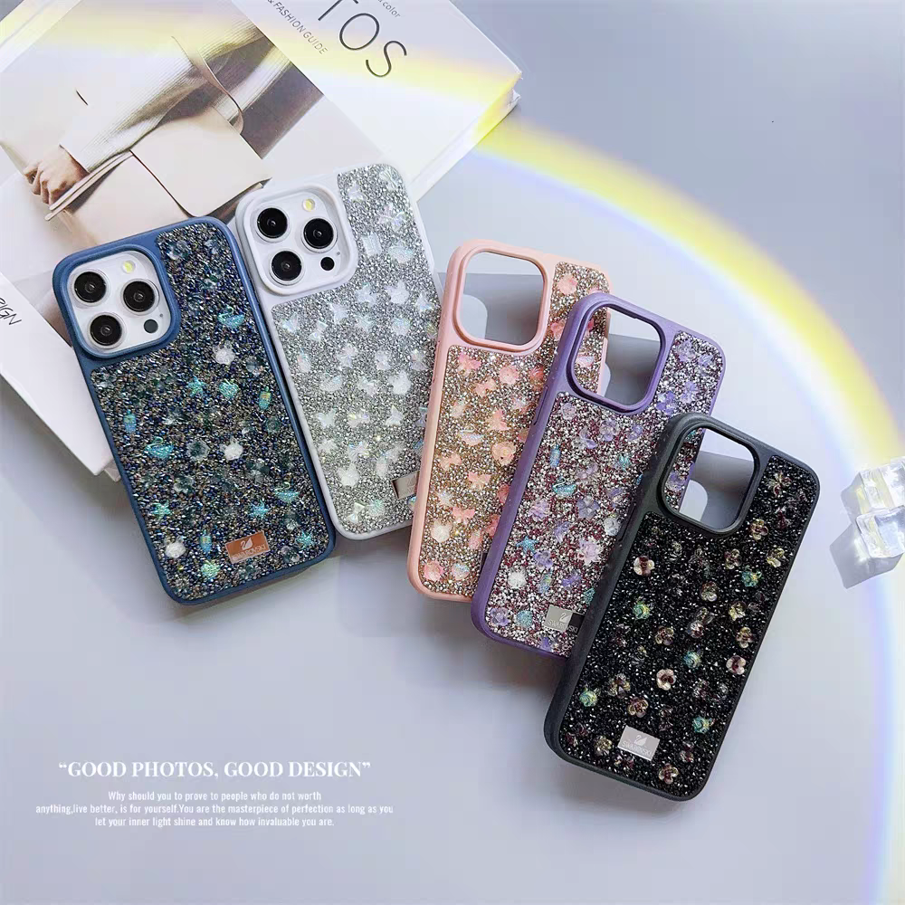 潮牌施华洛世奇满钻iPhone16promax手机壳13适用苹果14promax