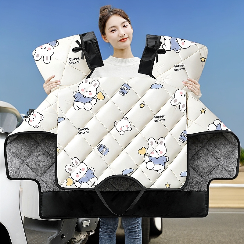 九号防雨电动车挡风被冬季加绒加厚摩托电瓶车防水防风罩防寒冬款