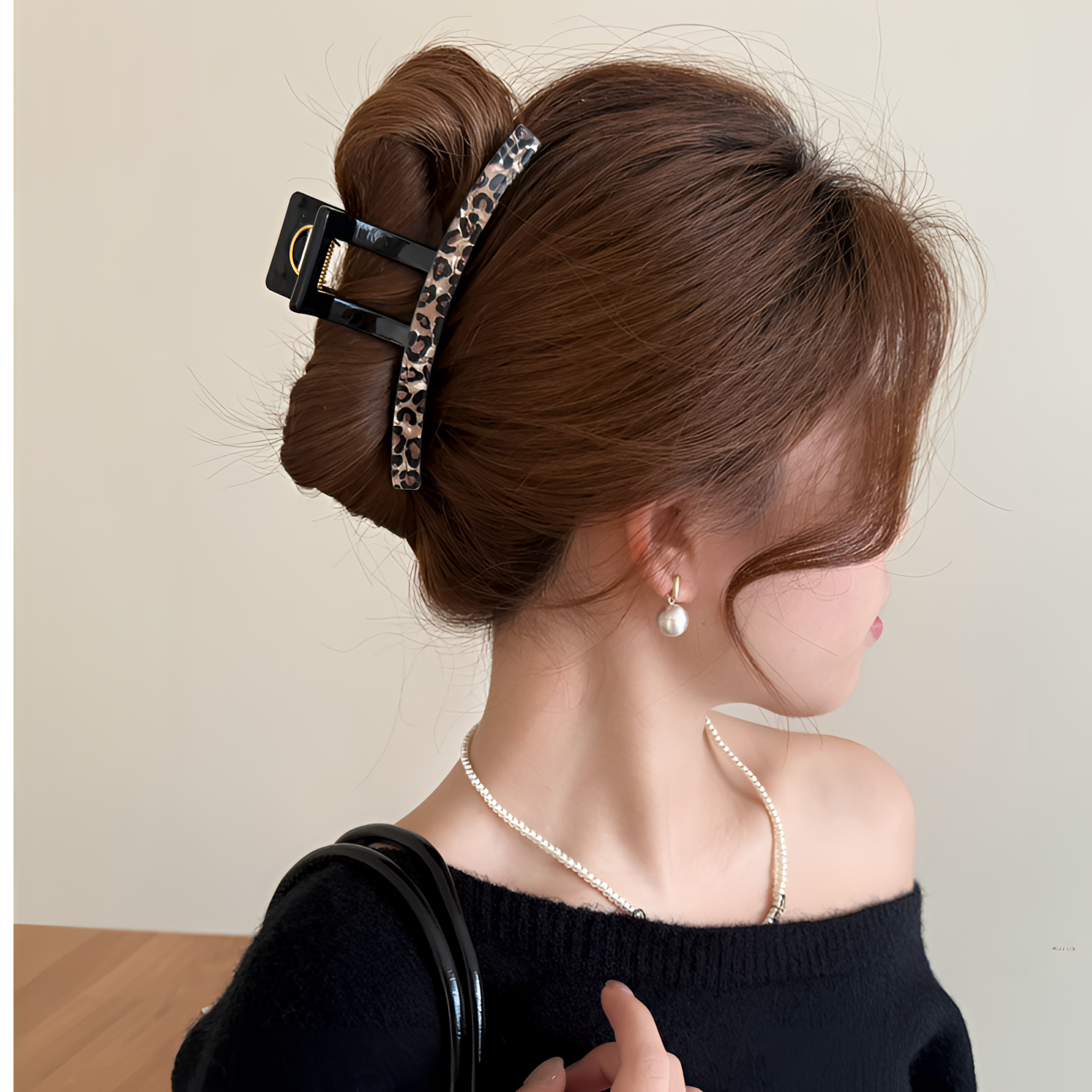 MIMILINE法式休闲风千金风发夹网红简约女抓夹ins发卡日韩（13cm）