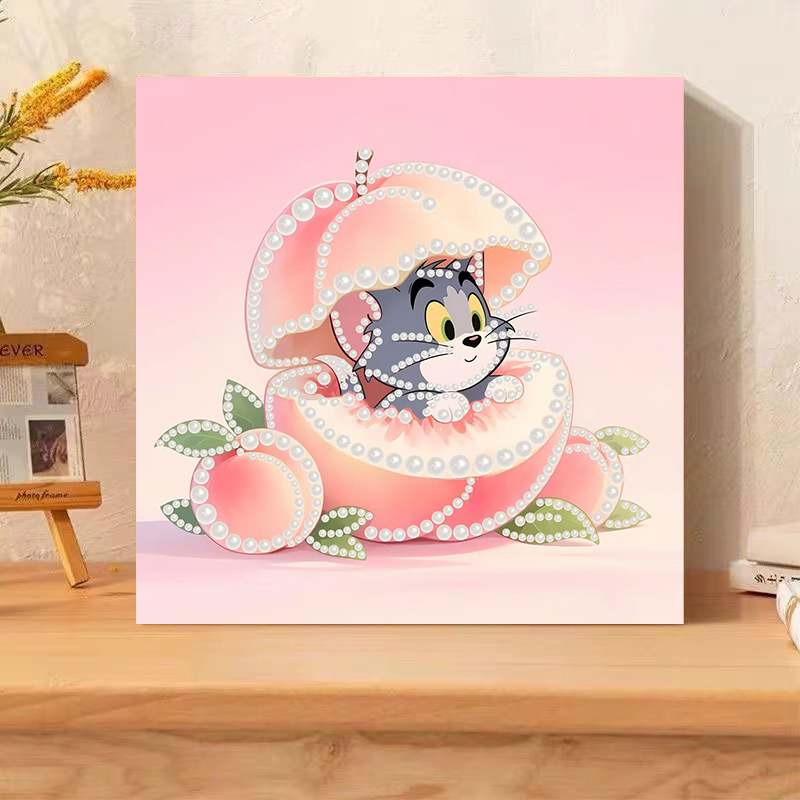 珍珠画零基础手工卡通新款ins浪漫解压自粘款彩色珍珠画diy装饰画