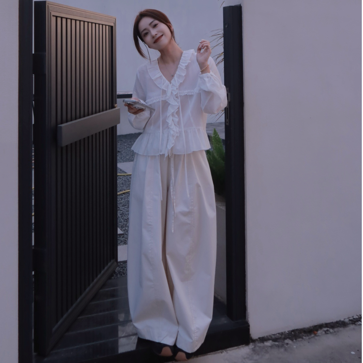 SUNCC自制 气球裤 松弛显瘦藏胯百搭造型高级简约大气百搭休闲裤