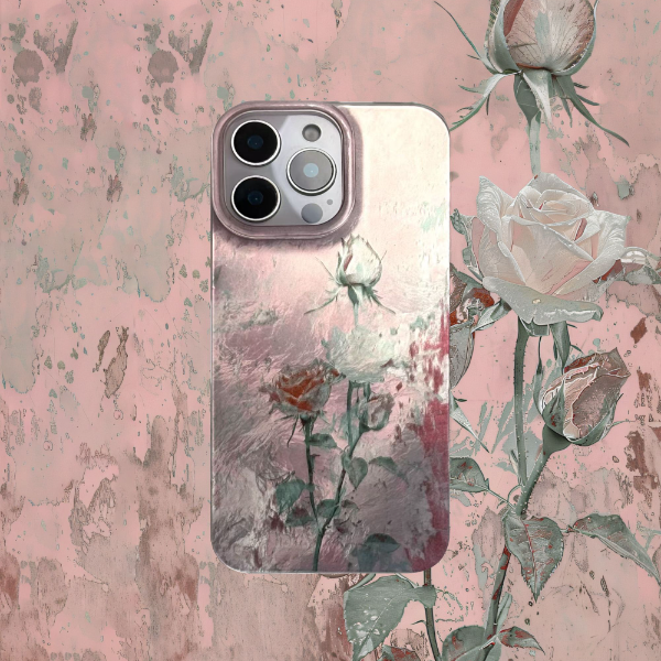 玫瑰向晚·适用苹果16pro小米15iphone16华为mate70原创高级手机壳