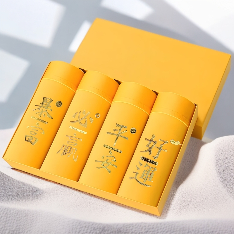 黄色男士内裤纯棉男款紫色四角裤绿色中腰大码平角裤衩鸿运礼盒装