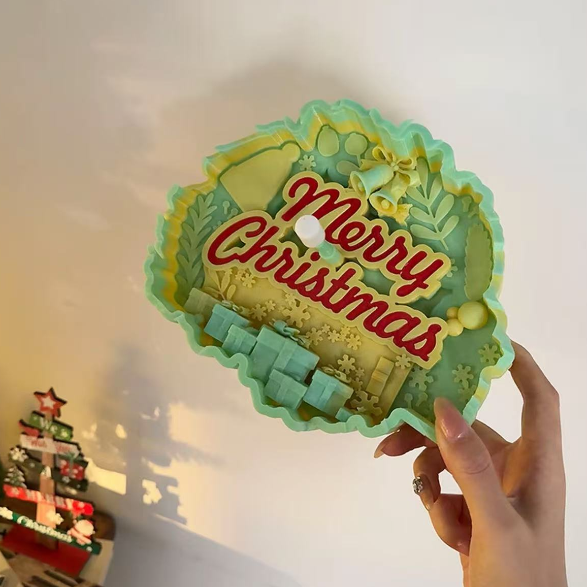 MIVM正版深处礼物新年氛围灯立体光影小夜灯新年装饰壁灯光影互动