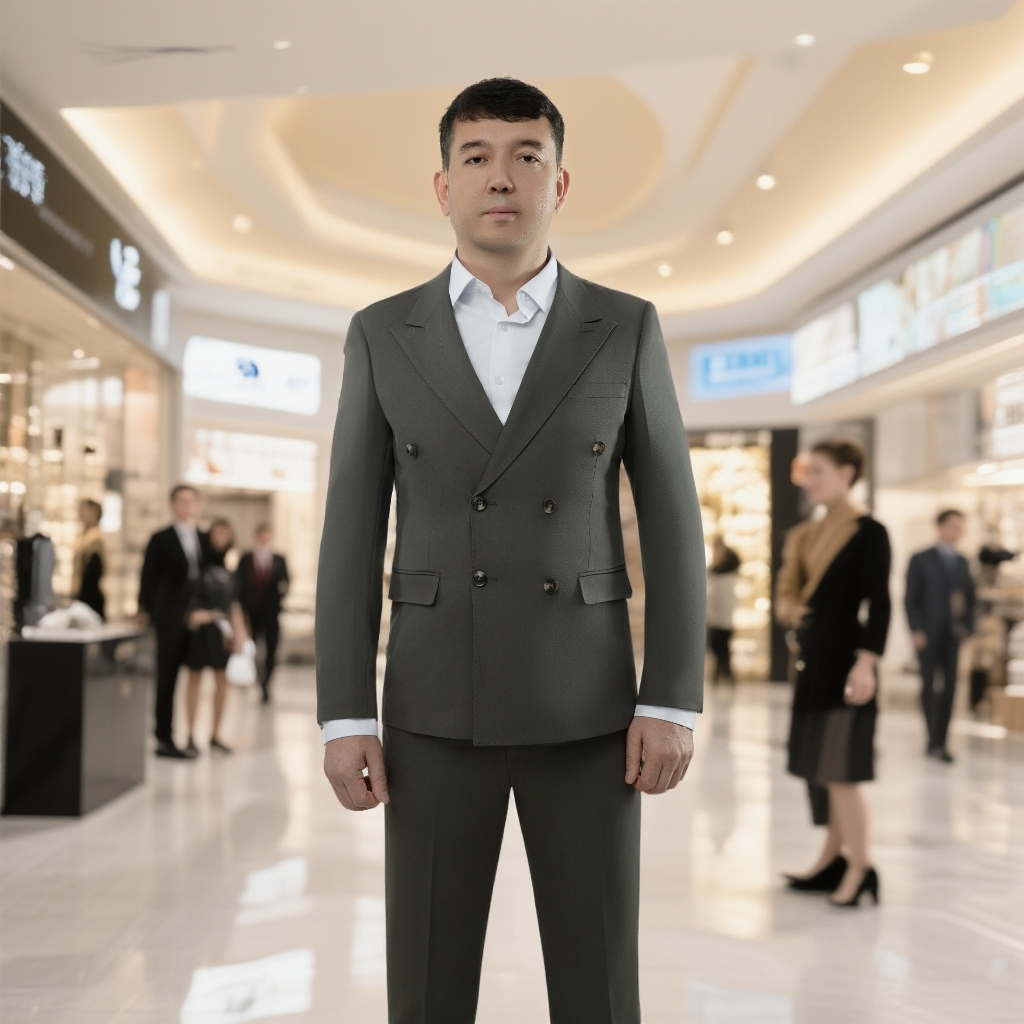 意大利版一套西装男士休闲西服修身双排扣正装时尚结婚毛呢职业