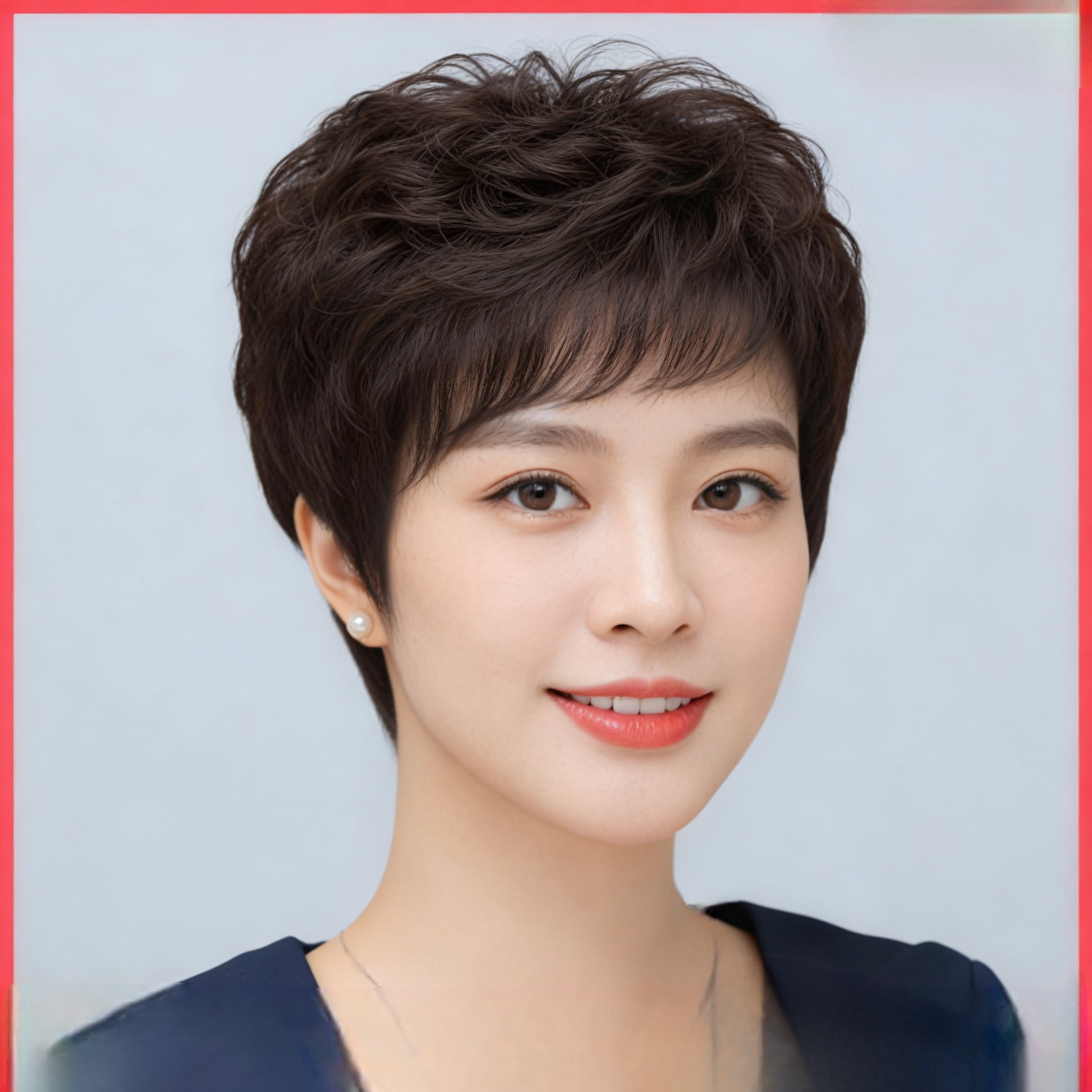 全真发女士中老年妈妈款自然短卷发假发全头套自然蓬松遮白发整顶