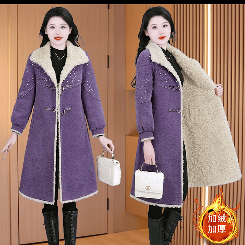 C051【毛呢外套】2025冬季新款时尚高端双面可穿保暖加厚毛呢外套