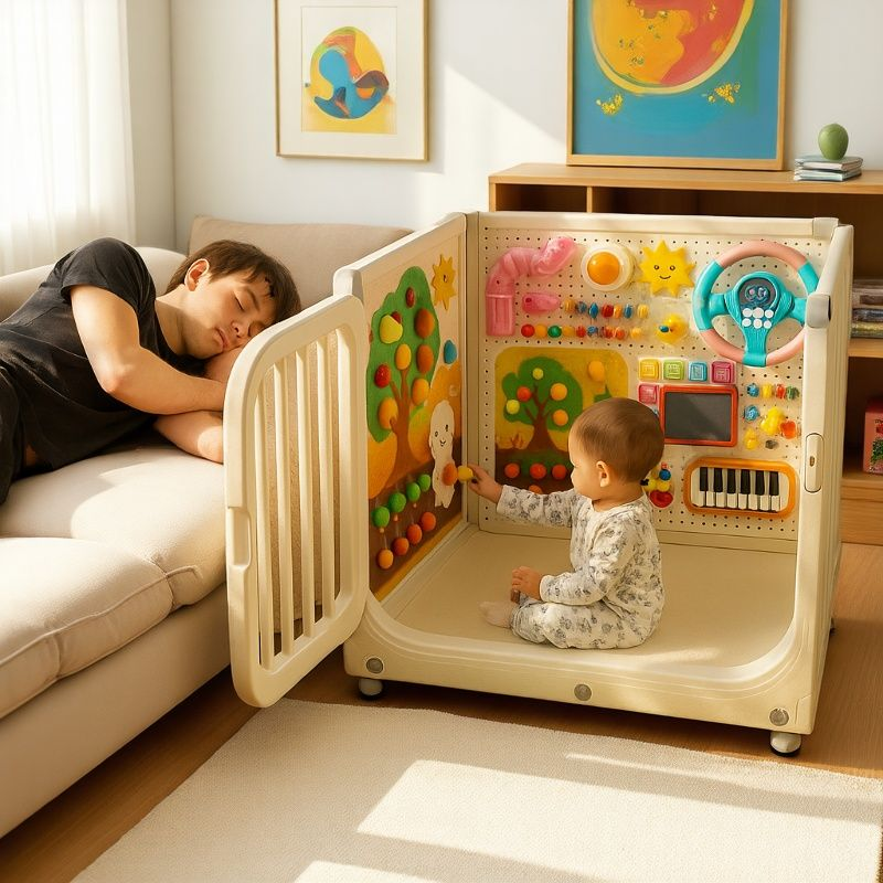 【解救全职妈妈神器】1-2岁宝宝忙碌板 幼儿园礼物洞洞板益智玩具墙