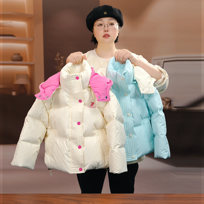 韩版2025冬季儿童新款羽绒服女小中大童保暖泡芙宽松加厚宝宝外套