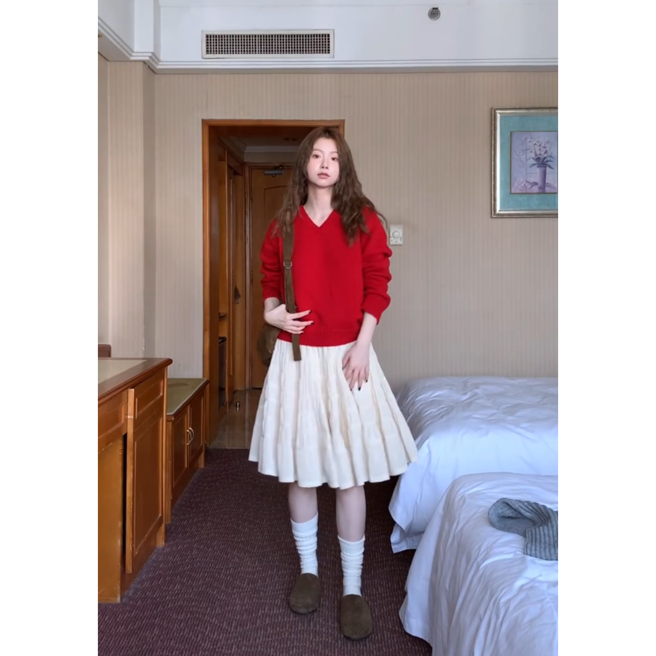 MARIE.COCO秋冬巨好看圣诞氛围感软糯针织衫毛衣ins风高级半身裙