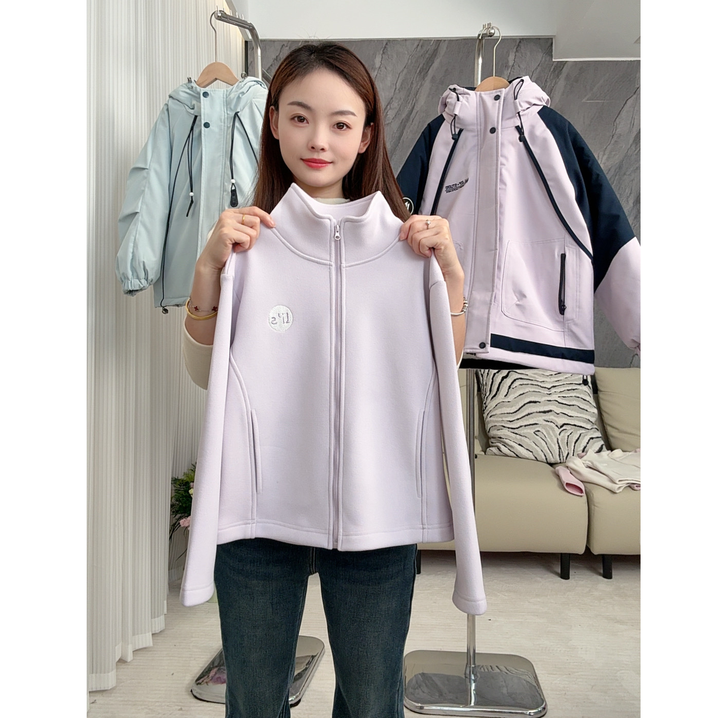 【恬颖KIDS】女童奥粒绒外套2025校服神器儿童冬季加厚内搭上衣