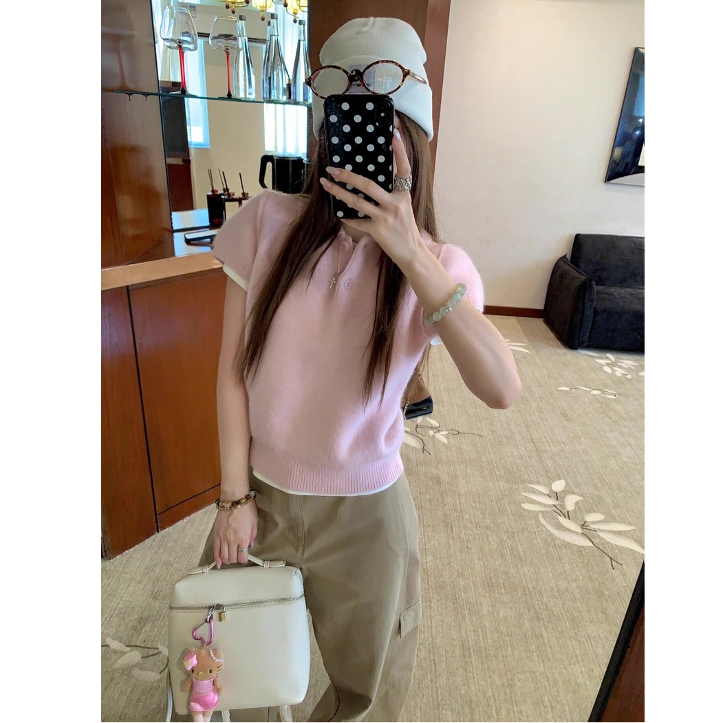 针织常规款短款纯色常规毛针织衫薄款针织衫韩版休闲x1831+x1832