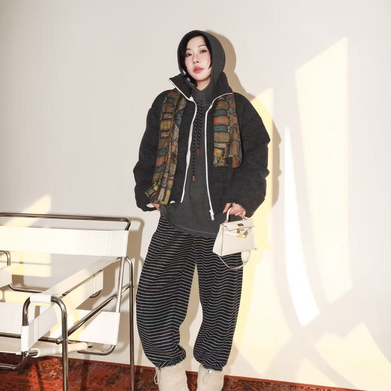 PENNYPENG 冬季契约 秋冬新款立领保暖高端90绒鹅绒服羊毛外套