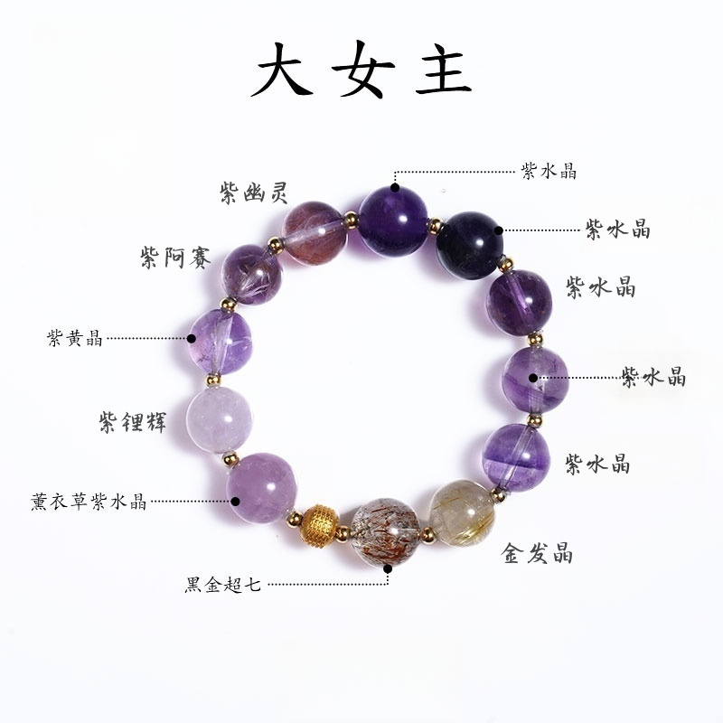 【交个朋友专属】【大女主】紫色系多宝水晶手链··紫水等·多样性发一
