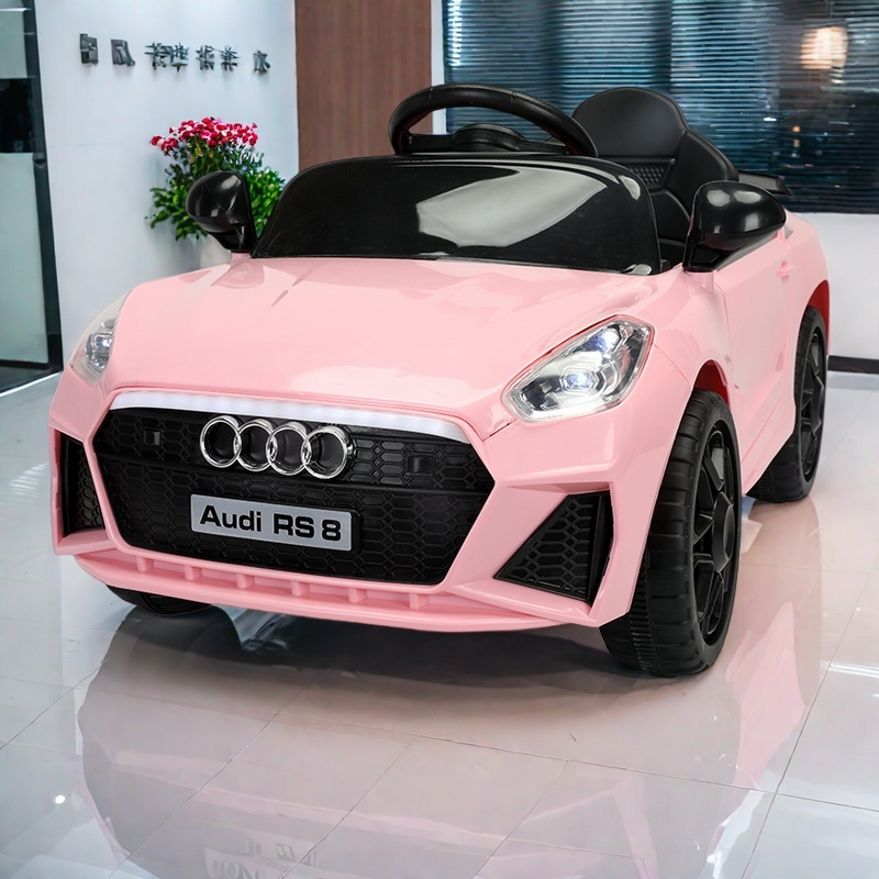 奥迪大款儿童电动车四轮遥控汽车婴幼儿玩具车1-8岁宝宝摇摆可坐