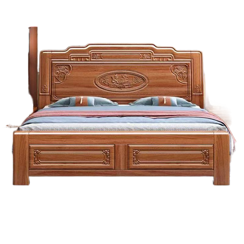 榫卯雕花见详情页榫卯结构实木床储物大床衣柜双人床古典