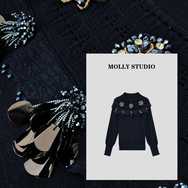 【曼月之城】Molly 时尚气质简约 上衣 M2025525