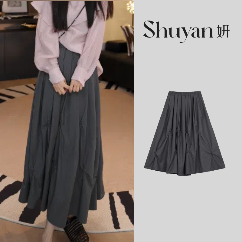 Shuyan妍【MIU半裙】250G重磅TR面料三米大用量精致感半身裙BQ25358