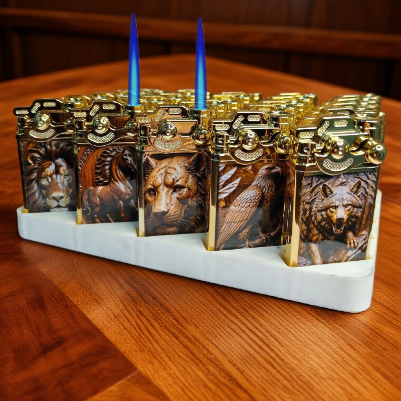 【德国工艺】金属复古创意精美防风防爆可充气创意金属防风打火机