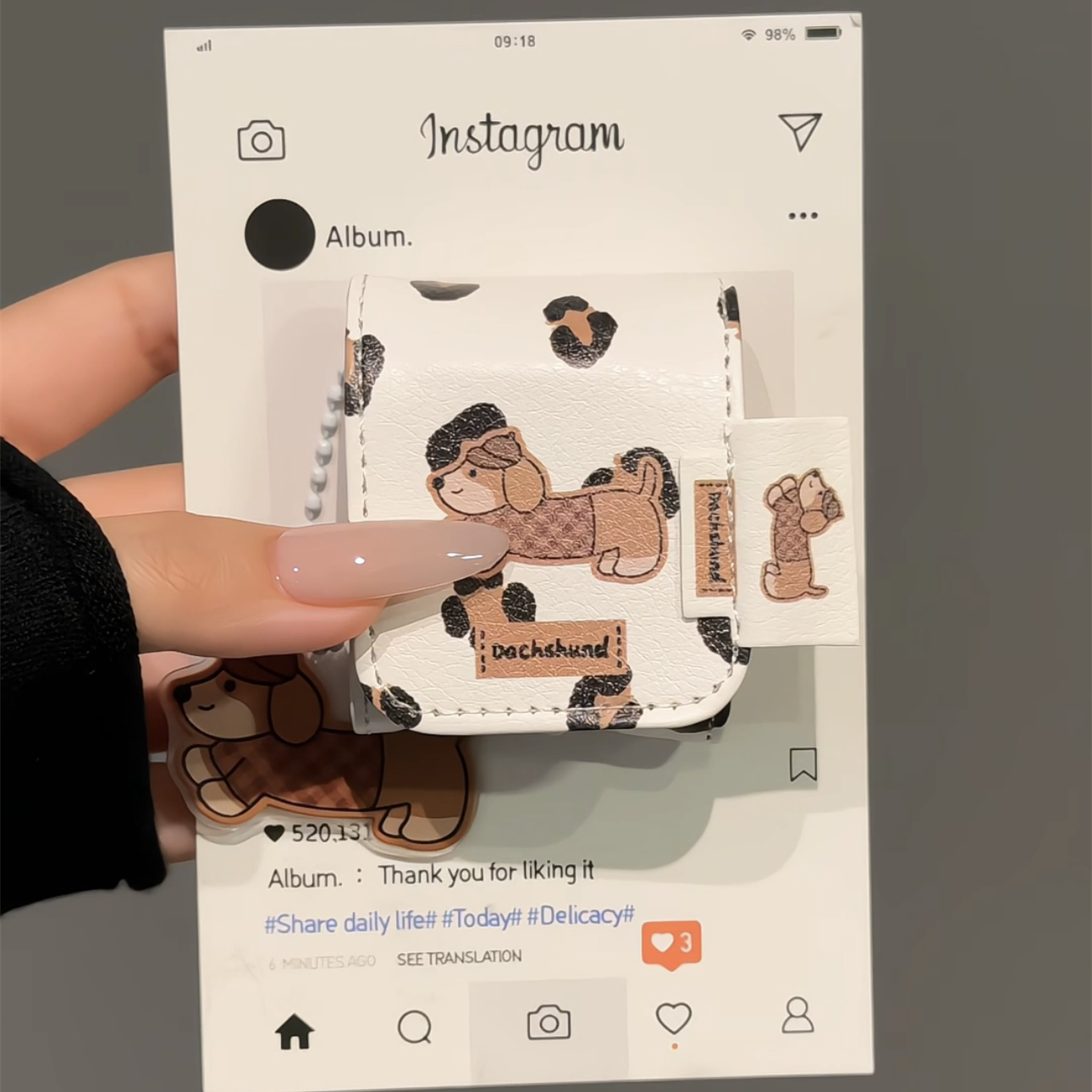 豹纹腊肠狗标签适用AirPodspro1/2苹果AirPods1/2/3/4皮套耳机套