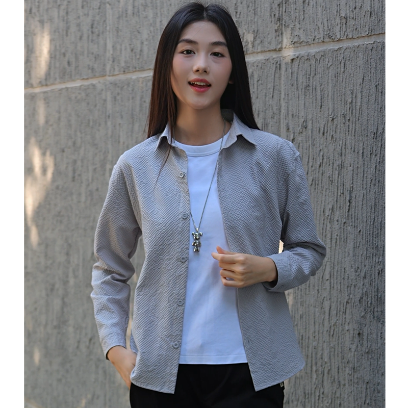 2025秋季新款衬衫长袖男士韩版休闲衬衣百搭外穿薄款衬衫外套男装