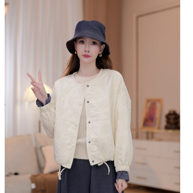 马克华菲秋冬款女外穿慵懒风棉衣上衣短外套F54010A503 qq