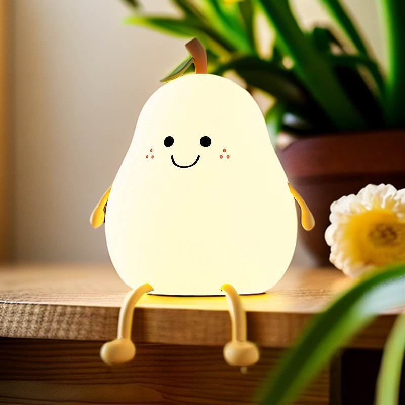 小夜灯不分梨解压拍拍硅胶柔光护眼灯女生礼物伴睡可爱床头灯
