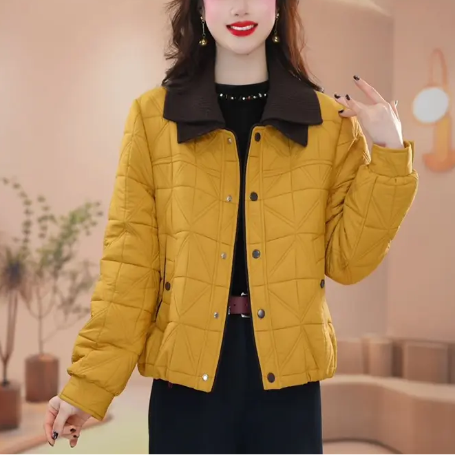 2025年冬季新款时尚气质显瘦百搭洋气休闲短款女士棉服外套S-3XL