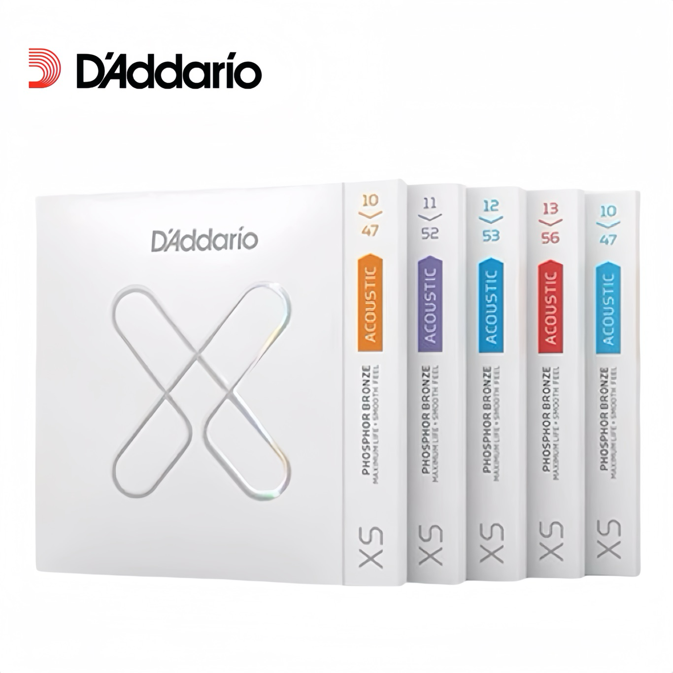 Daddario XS民谣吉他弦一套6根木吉他琴弦一弦单根玄线六根全套铉