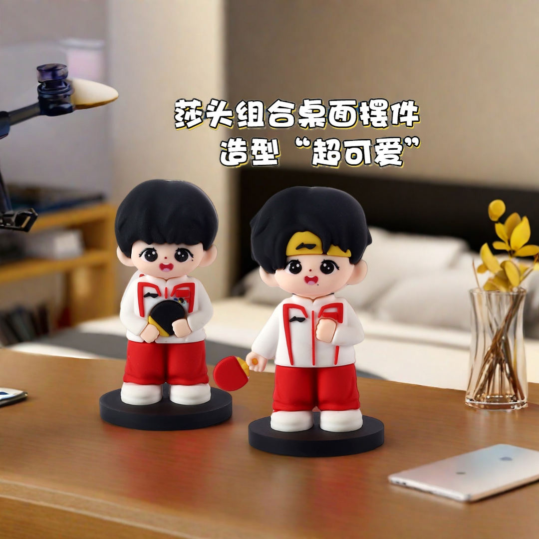 莎莎大头周边莎头组合Q版公仔摆件礼物王楚钦孙颖莎小手办纪念品