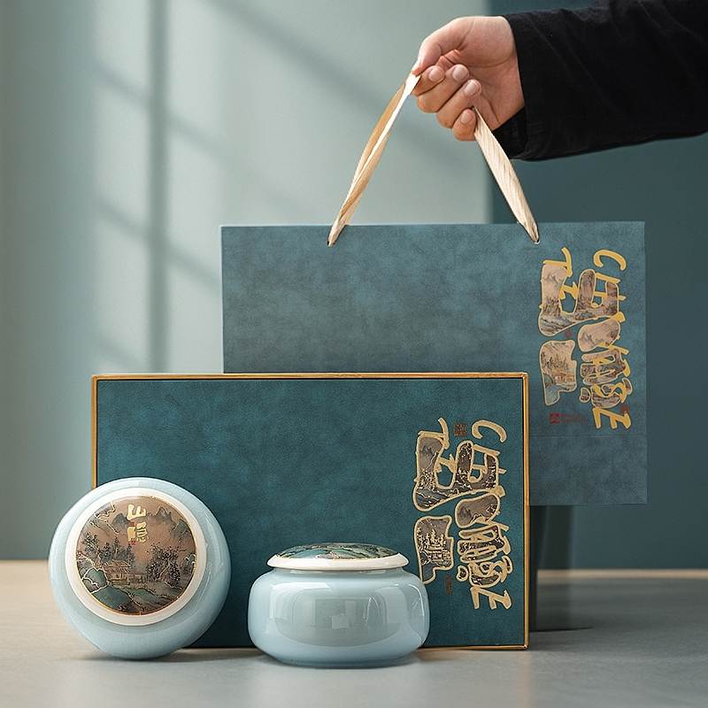 高档茶叶包装礼盒茶叶罐中式茶罐轻奢茶叶储存罐送礼红茶绿茶定制