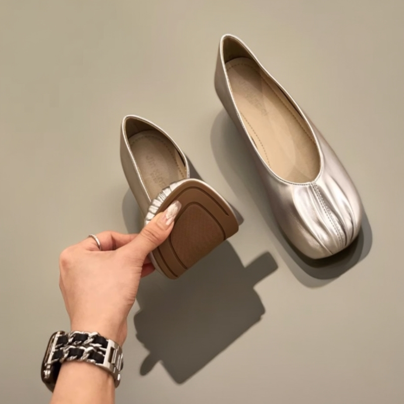 心芘法式玛丽珍女士鞋子晚晚风四季温柔百搭休闲鞋平底软底豆豆鞋