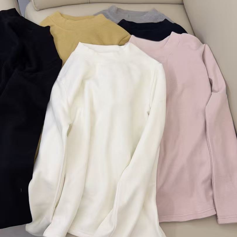【原 歌】冬季新款舒适百搭纯色内搭打底衫女YG1049
