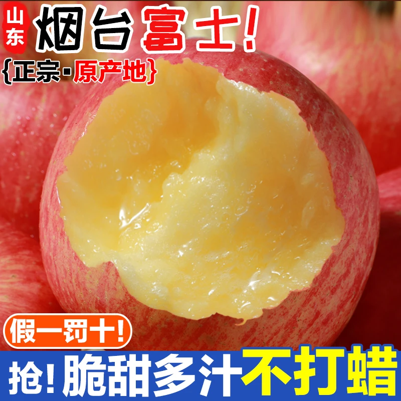 山东烟台红富士苹果大果应当季新鲜水果整箱山东栖霞脆甜冰糖心