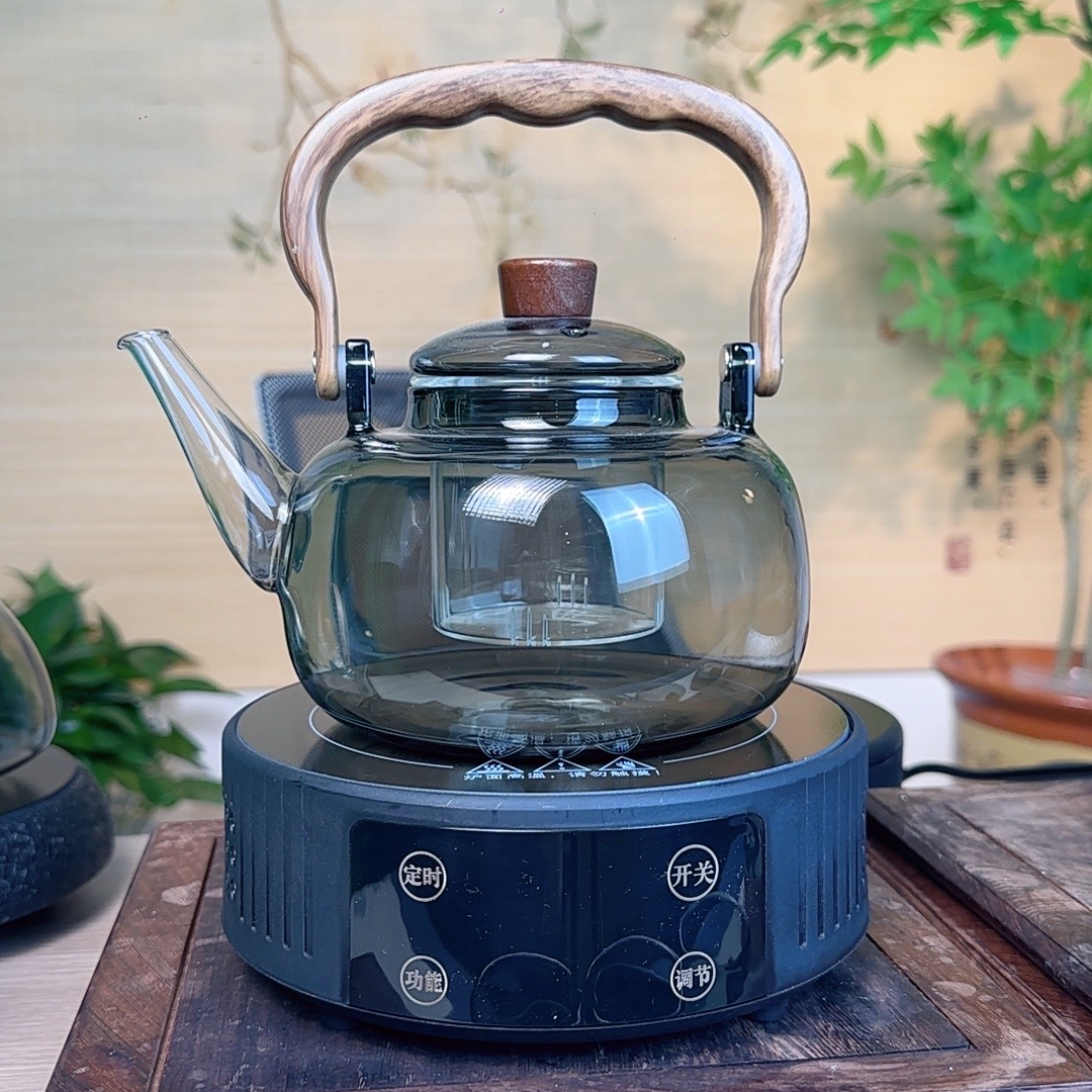 2025新品围炉煮茶家用电陶炉玻璃煮茶壶套装1500瓦功率电茶炉保温