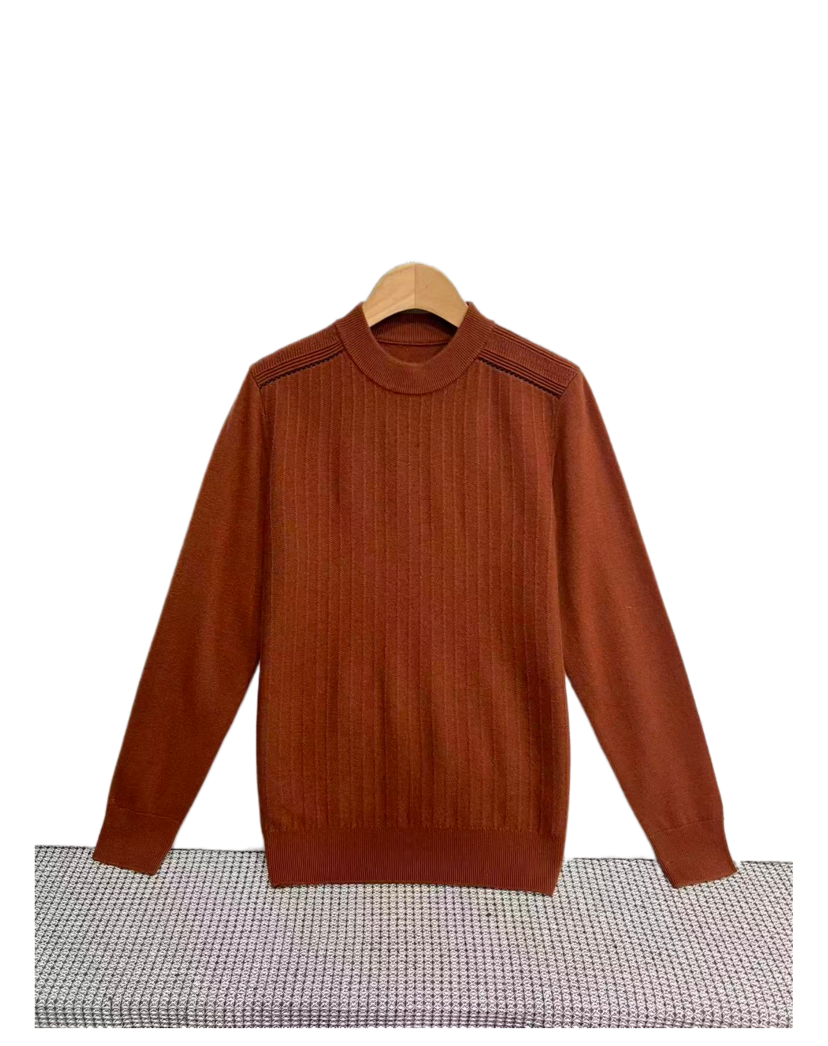 C  6806  男士  竖条  经典  常规  休闲  百搭  毛针织衫