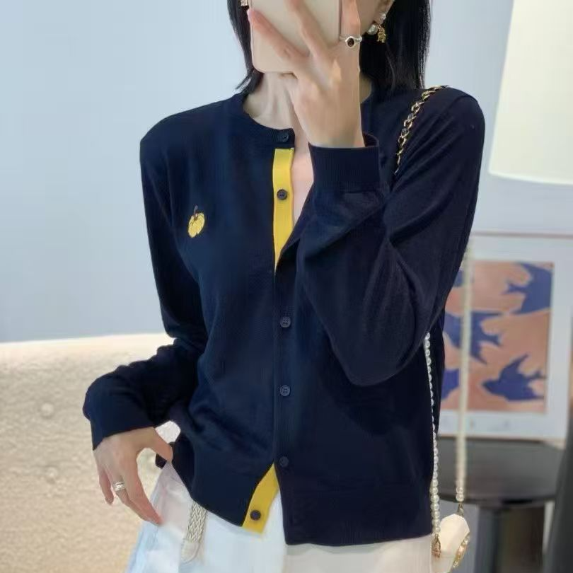 秋季春季长袖毛针织衫女装短款开衫休闲针织宽松型