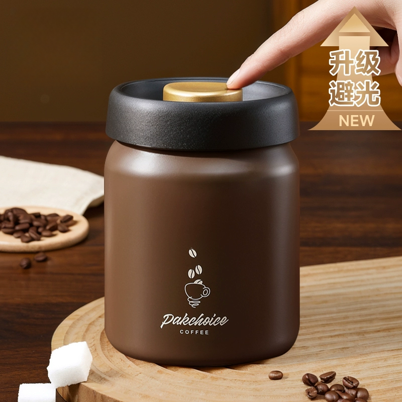 咖啡豆密封罐茶叶收纳咖啡粉抽真空316不锈钢避光食品级储物罐