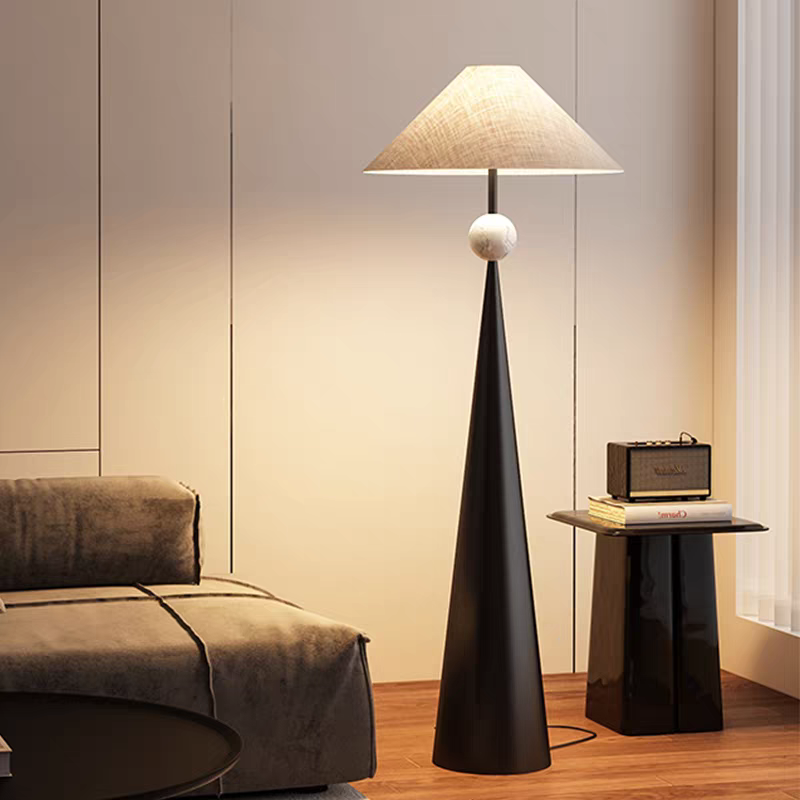 极简风落地灯客厅卧室意式轻奢简约现代黑白灰个性创意摆件氛围灯