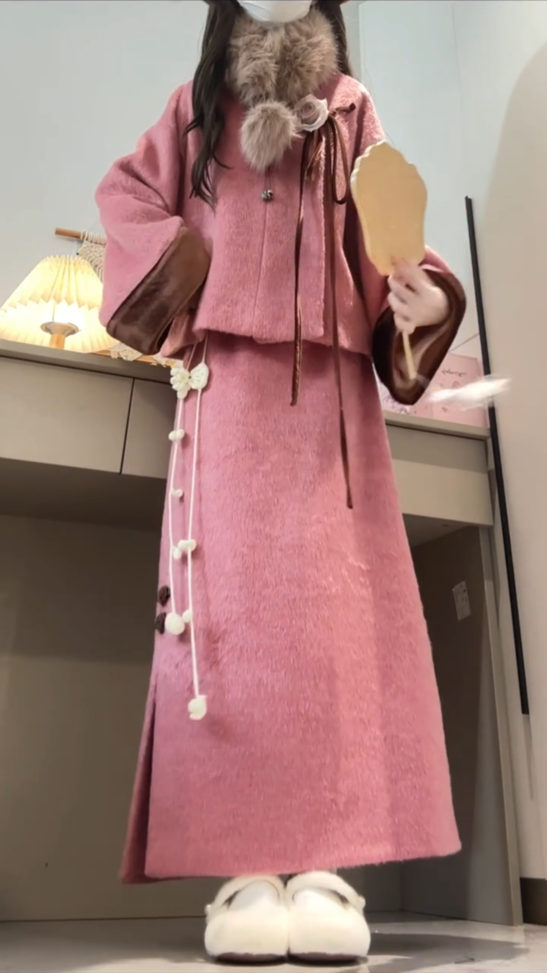 2025秋冬新中式国风一整套女高级感大方得体复古外套半身裙两件套