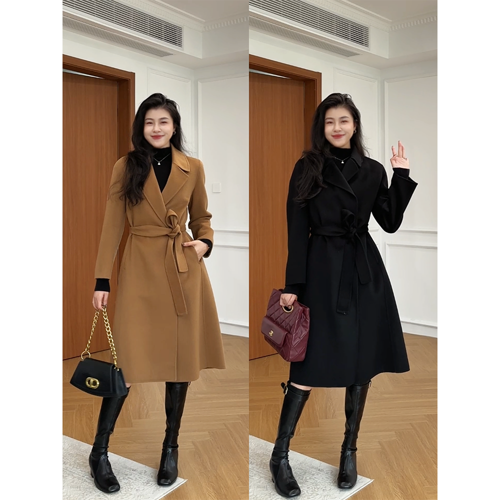 张阿星【苏黎世大衣】100绵羊毛优雅高级质感气质通勤收腰呢大衣